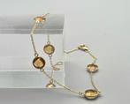 Gouden Vintage armband met edelstenen citrien. 2025/467.