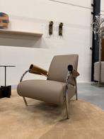 Nieuw Gelderland 5770 Fauteuil Taupe leer design stoel