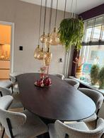 Mangohouten deens ovale eetkamertafel mokka kleur, Huis en Inrichting, Tafels | Eettafels, Ophalen of Verzenden, Rechthoekig, 150 tot 200 cm