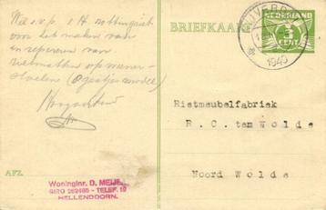 Woninginr. D. Meije, Hellendoorn - 03.1940 - briefkaart beschikbaar voor biedingen