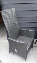 4x Grijze verstelbare wicker tuinstoel, Tuin en Terras, Tuinstoelen, Ophalen, Zo goed als nieuw, Wicker, Verstelbaar