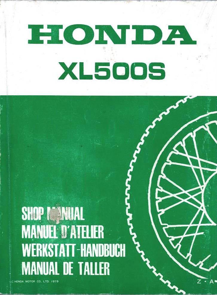 Honda XL500 S shop manual (4881z) motor werkplaatsboek, Motoren, Handleidingen en Instructieboekjes, Honda, Ophalen of Verzenden