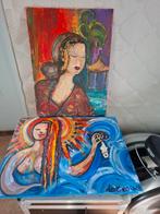 Twee schilderijen gesigneerd, Ophalen