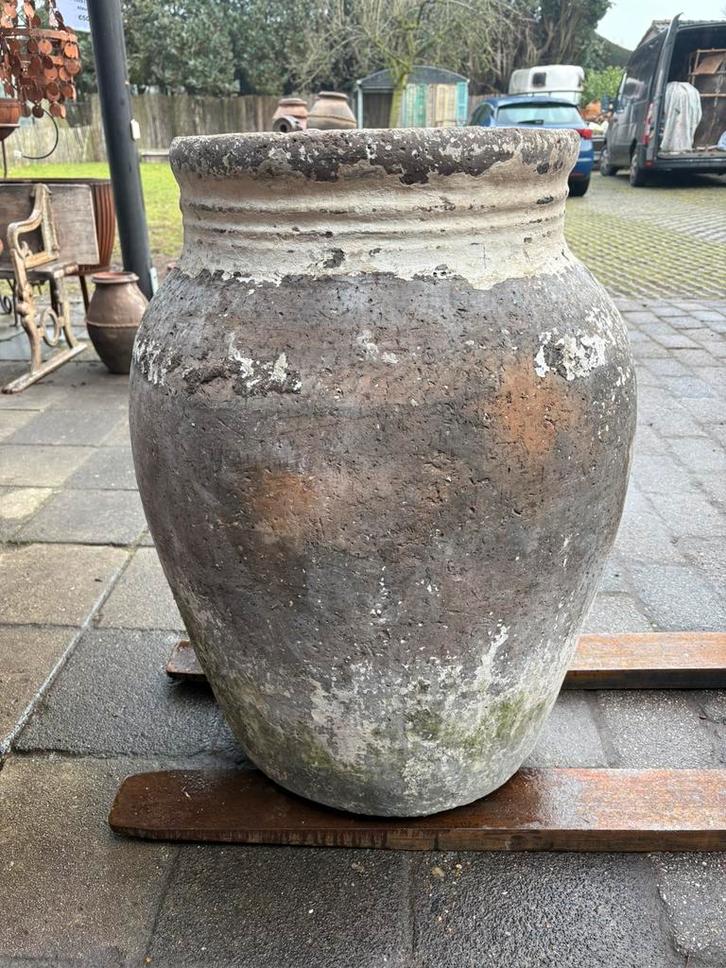 Robuuste oude kruik uit India, Huis en Inrichting, Woonaccessoires | Vazen, Gebruikt, Overige kleuren, Minder dan 50 cm, Aardewerk of Porselein