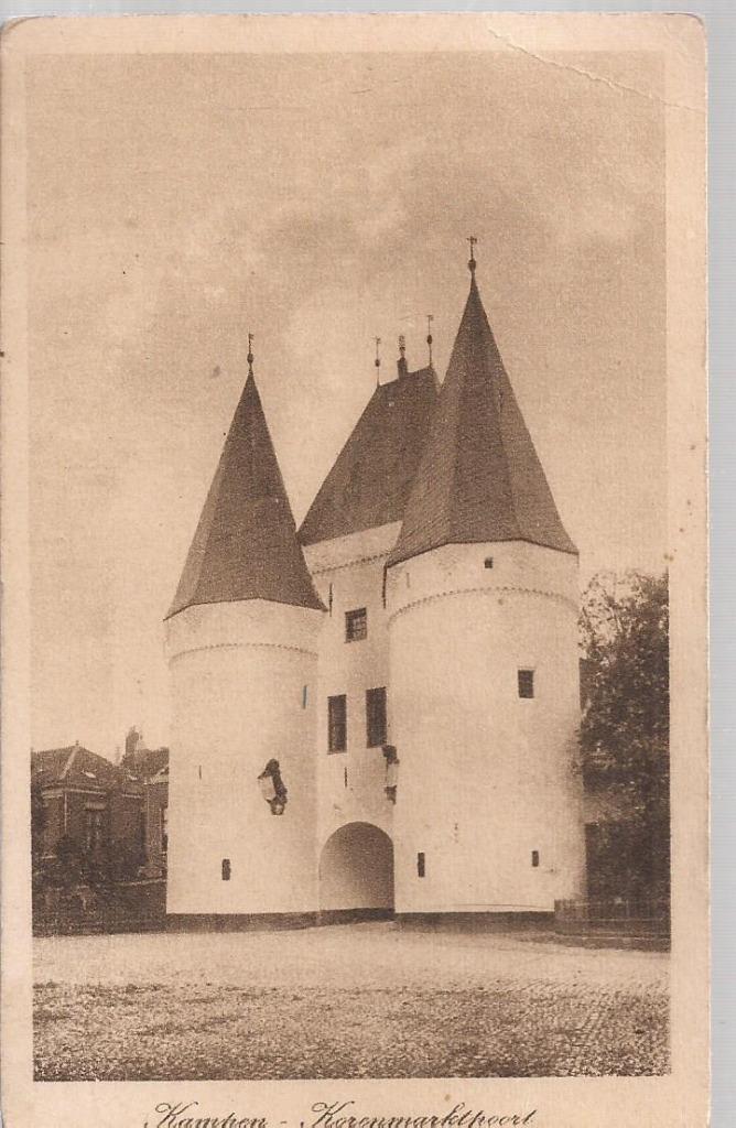 Kampen. Korenmarktspoort 20er jaren Uitg. Arentshorst, Verzamelen, Ansichtkaarten | Nederland, Ongelopen, Overijssel, 1920 tot 1940