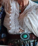 Ibiza blouse ecru veter sluiting vleermuis mouwen maat 38/44, Beige, Maat 42/44 (L), Ophalen of Verzenden, Zo goed als nieuw