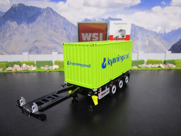 Wsi 01-3490 & 03-1010 Kynningsrud 20FT Container & Chassis, Hobby en Vrije tijd, Modelauto's | 1:50, Nieuw, Bus of Vrachtwagen