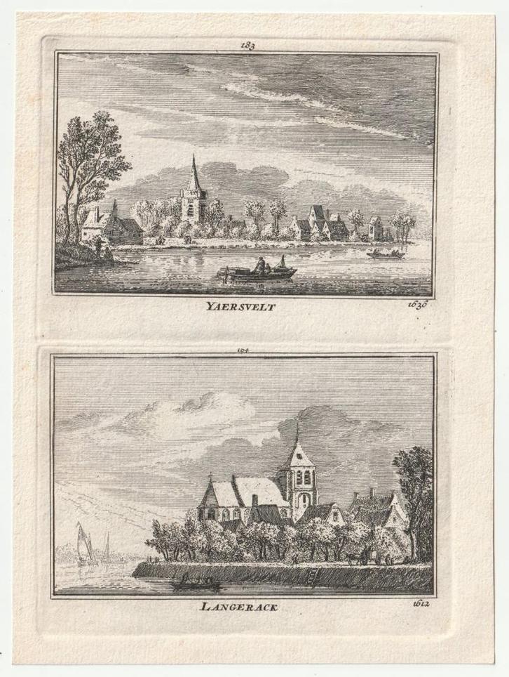 Yaersvelt / Jaarsveld Langerack gravure Rademaker, Antiek en Kunst, Kunst | Etsen en Gravures, Verzenden