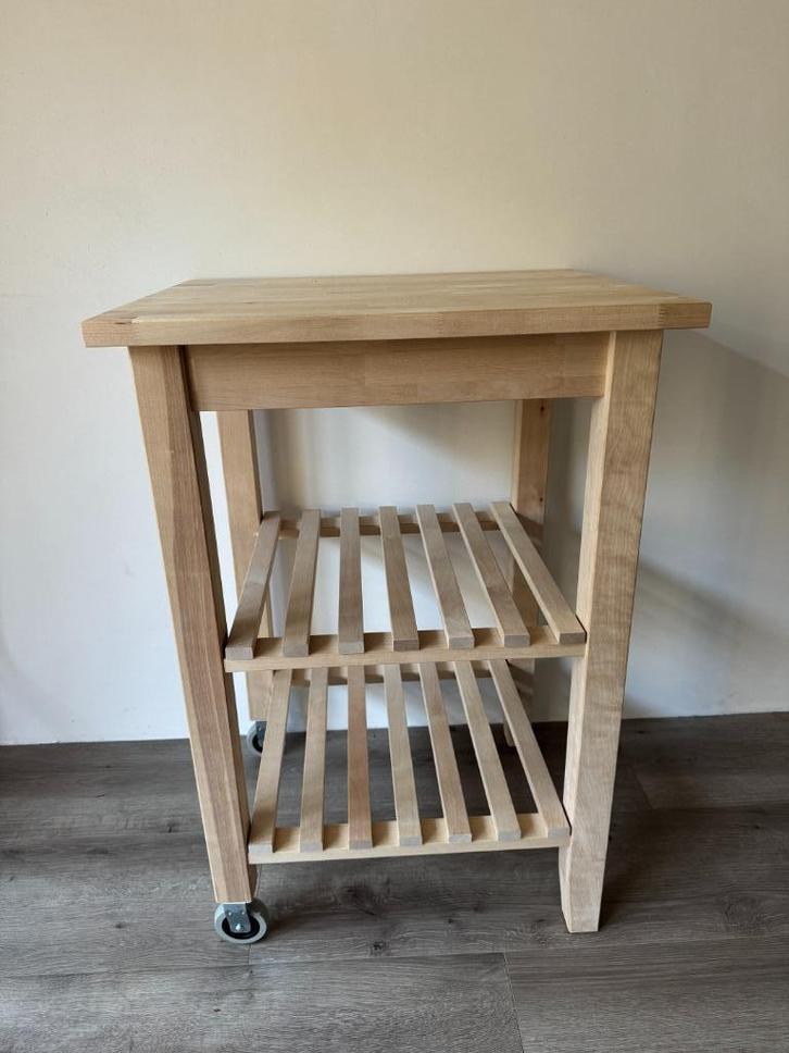 IKEA Bekvam roltafel - zo goed als nieuw (8 maanden oud!), Huis en Inrichting, Tafelonderdelen, Zo goed als nieuw, Tafelblad, 50 tot 100 cm