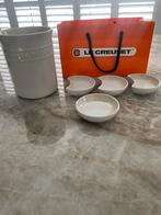 Le Creuset sausschaaltjes + spatelpot, Ophalen of Verzenden