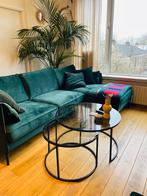 Groene Velvet Hoekbank (Lumz) - Zo Goed Als Nieuw!, Ophalen, Overige typen, Zo goed als nieuw, 25 tot 50 m²