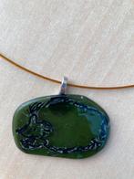 Groene glashanger egel, Sieraden, Tassen en Uiterlijk, Kettingen, Nieuw, Ophalen of Verzenden, Groen, Overige materialen
