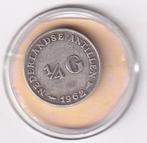 Nederlandse Antillen 1/4 Gulden 1962 met krasje, Koningin Juliana, Verzenden, Zilver, 25 cent