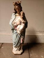 Vintage religieus Mariabeeld met kindje Jezus., Antiek en Kunst, Ophalen