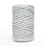 6 mm twisted 700 gram grijs gerecycled katoen touw macrame, Hobby en Vrije tijd, Overige Hobby en Vrije tijd, Ophalen of Verzenden