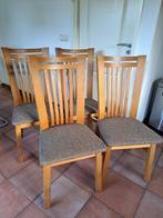 4 houten stoelen, Vier, Gebruikt, Bruin, Hout