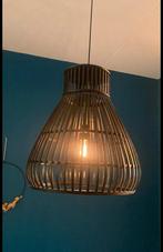 Zwarte hanglamp bamboe, Huis en Inrichting, Lampen | Hanglampen, Ophalen, Gebruikt, Hout, 50 tot 75 cm
