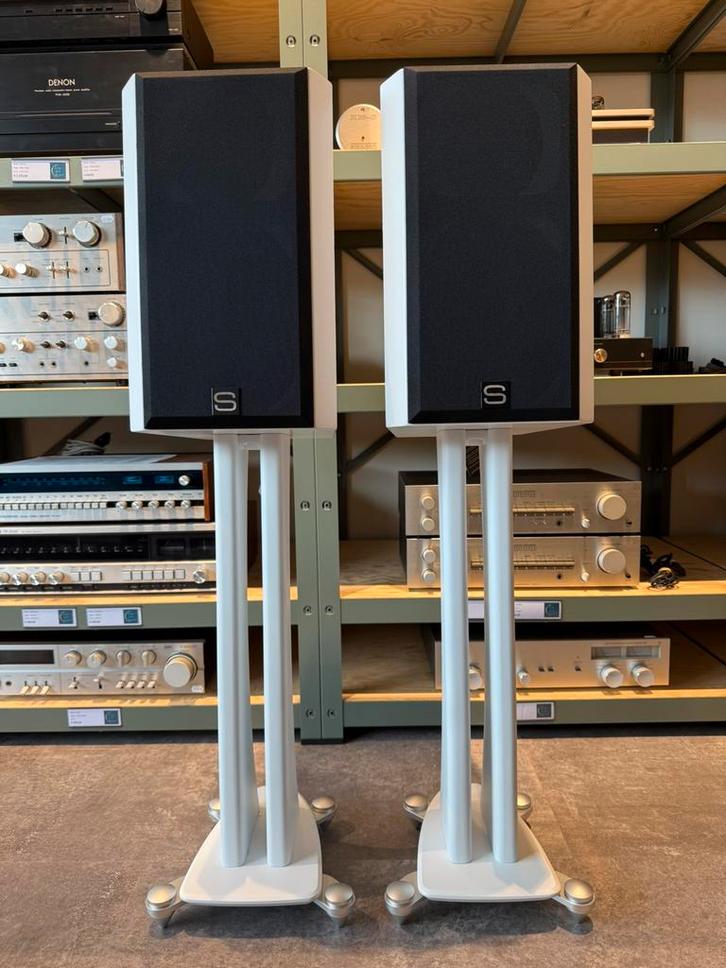 Scansonic M15.2, EX-DEMO, NIEUWSTAAT, met stands, Audio, Tv en Foto, Luidsprekers, Nieuw, Front, Rear of Stereo speakers, 120 watt of meer