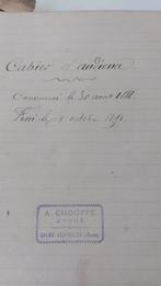 Antiek handgeschreven gerechtelijk boek 1888-1891, Antiek en Kunst, Ophalen of Verzenden