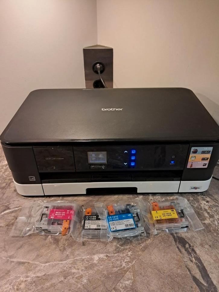 Brother dcp j1140 dw printer met set nieuwe cartridges, Computers en Software, Printers, Gebruikt, Ophalen of Verzenden