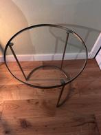 Sissy Boy bijzettafel met glazen blad, Minder dan 55 cm, Gebruikt, Rond, Glas