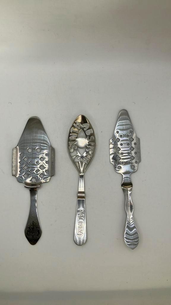 Set van 3 absinthlepels, roestvrij staal., Hobby en Vrije tijd, Overige Hobby en Vrije tijd, Ophalen of Verzenden