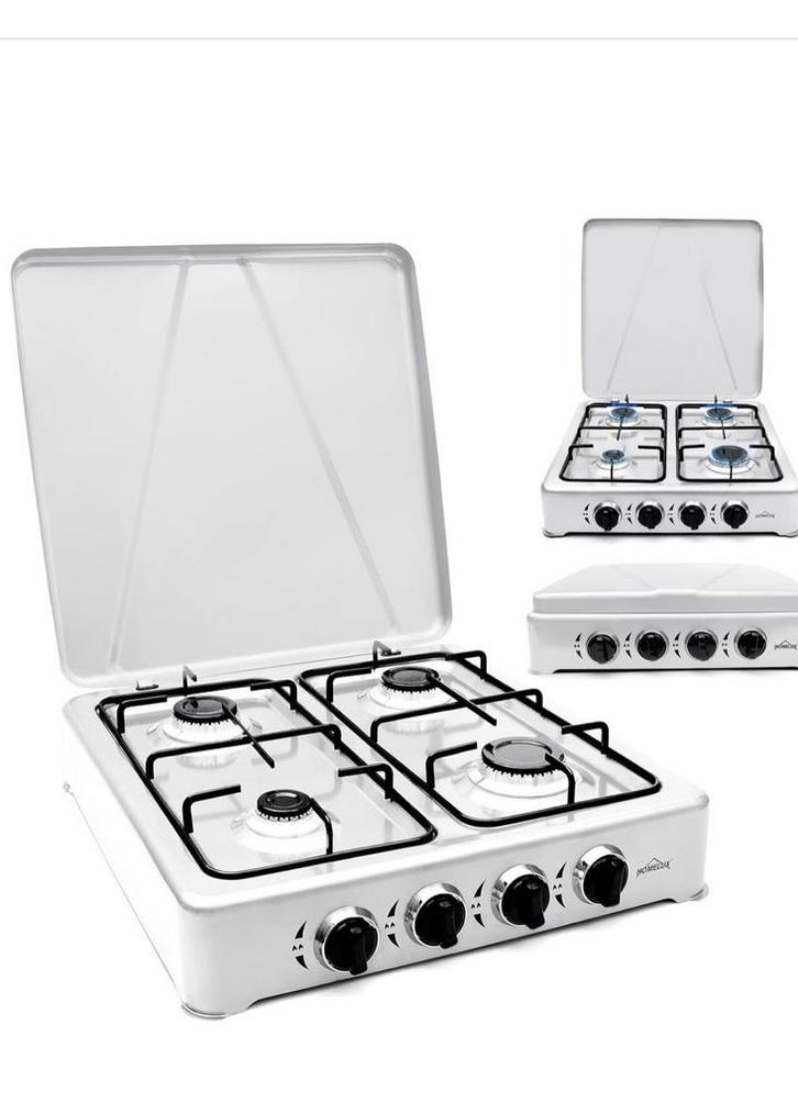 Kooktoestel 4 pits, camping gasstel , kookplaat 4 pits NIEUW, Witgoed en Apparatuur, Kookplaten, Zo goed als nieuw, Vrijstaand