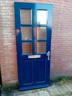 Hardhouten voordeur 93x232.5cm zeer goede deur 1jaar oud, Ophalen, 80 tot 100 cm, 200 tot 215 cm, Glas