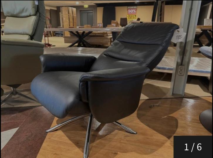 Hjort knudson relaxfauteuil NIEUW!, Huis en Inrichting, Fauteuils, Nieuw, Leer, Metaal, 50 tot 75 cm, Ophalen of Verzenden