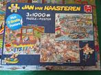 Jan van Haasteren, 3 puzzels van 1000 st in 1 doos, Ophalen of Verzenden, 500 t/m 1500 stukjes, Zo goed als nieuw