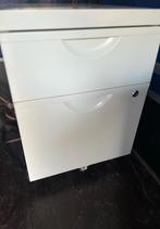 Witte ladekast met 2 laden, Huis en Inrichting, Kasten | Ladekasten, Minder dan 50 cm, Ophalen of Verzenden, Zo goed als nieuw