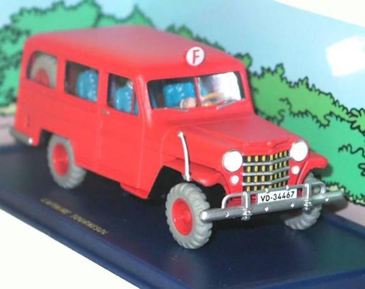 WILLYS-OVERLAND JEEP Brandweer uit KUIFJE De zaak Zonnebloem, Hobby en Vrije tijd, Modelauto's | 1:43, Nieuw, Auto, Overige merken