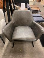 Nieuw! Grijs leren fauteuil, Huis en Inrichting, Stoelen, Ophalen, ., Zo goed als nieuw, .