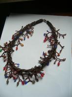 VINTAGE KETTING MET VELE KLEUREN., Sieraden, Tassen en Uiterlijk, Antieke sieraden, Verzenden, Overige materialen, Ketting