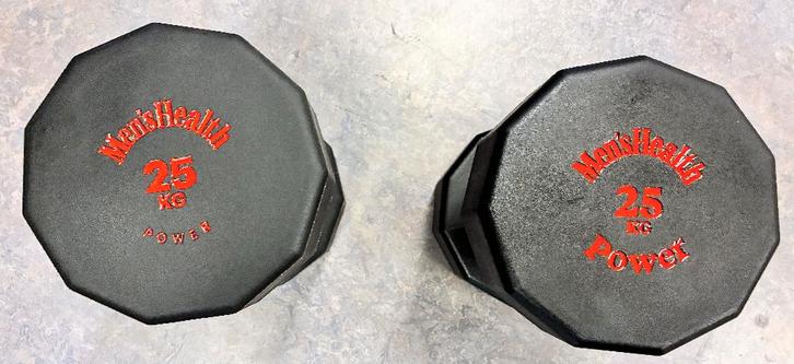 Dumbbells Men's Health 2x 25 kg, Sport en Fitness, Fitnessmaterialen, Nieuw, Dumbbell, Armen, Benen, Borst, Buik, Rug, Ophalen