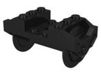 Lego Train Wheel RC, Holder with Black Train Wheel Pair on C, Ophalen of Verzenden, Gebruikt, Losse stenen, Lego