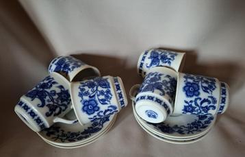 Vintage MZ Chzechoslovakia Cobalt Underglaze 6 kop&schotels beschikbaar voor biedingen