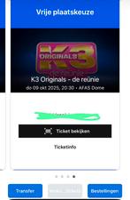 1 staanplaats K3 reunie 9-10-2025, Tickets en Kaartjes, Evenementen en Festivals, Eén persoon
