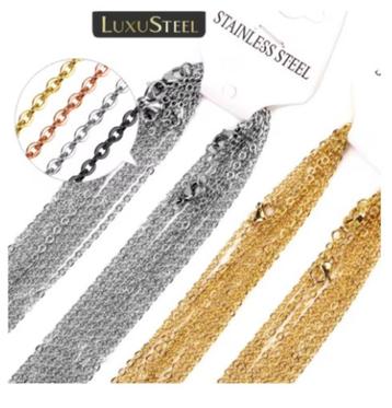 LUXUSTEEL 10 stks/partij Rvs Kettingen 2mm/1mm O Vorm NIEUW! beschikbaar voor biedingen