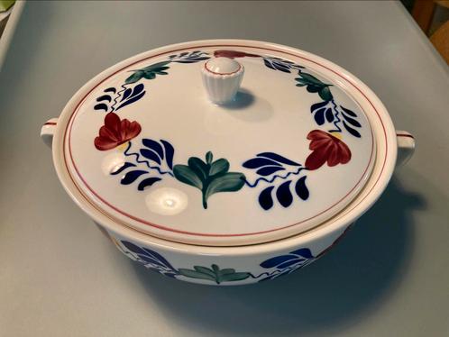 Boerenbont dekschaal – Boch Belgium, Antiek en Kunst, Antiek | Servies los, Ophalen of Verzenden