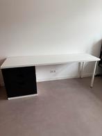 Bureau met Stuva Ladekast Zwart 2 meter breed, Huis en Inrichting, Kasten | Ladekasten, Ophalen, Gebruikt, Kunststof, 3 of 4 laden