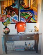 Prachtige klassieke houten sidetable, hoge kwaliteit, Ophalen, 100 tot 150 cm, Zo goed als nieuw, 25 tot 50 cm