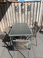Mooie tuinset, Tuin en Terras, Ophalen, 5 zitplaatsen, Gebruikt, Aluminium