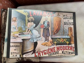 affiche leuke poster  achter glas in goede staat beschikbaar voor biedingen