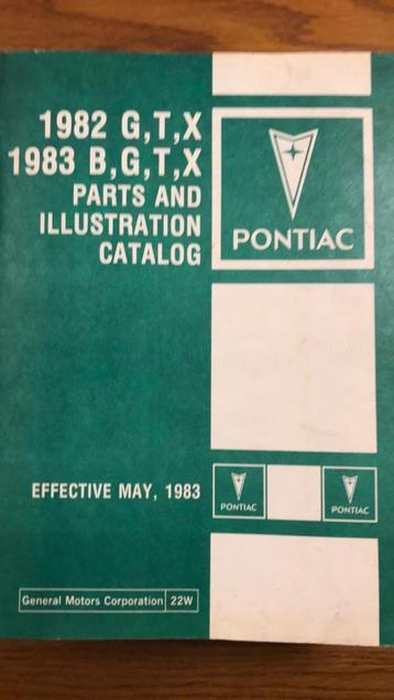 Onderdeel boeken Pontiac 1983 beschikbaar voor biedingen