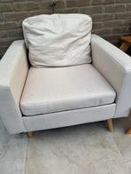 Beige fauteuil - gratis ophalen!, Huis en Inrichting, Fauteuils, Ophalen, Gebruikt, 75 tot 100 cm, Stof