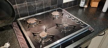 Inbouw gaskookplaat – 4 pitten, glasplaat, Electric ontstek beschikbaar voor biedingen