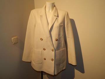 Sezane room witte blazer dubbele lijst knopen mt 46 beschikbaar voor biedingen
