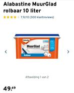Nieuw - Alabastine muurglad rolbaar 10L, Doe-het-zelf en Verbouw, Verf, Beits en Lak, 10 tot 15 liter, Ophalen, Nieuw, Wit