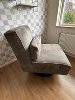 Draaistoel grijs rib 🩶, Huis en Inrichting, Fauteuils, Ophalen, Minder dan 75 cm, Zo goed als nieuw, Stof
